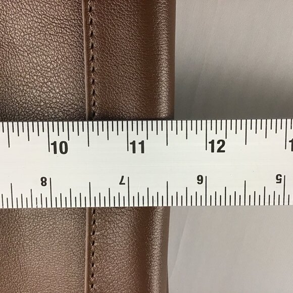 Montana West Satchel Vegan Leather Handbag (Large Size) Brown - Picture 7 of 12